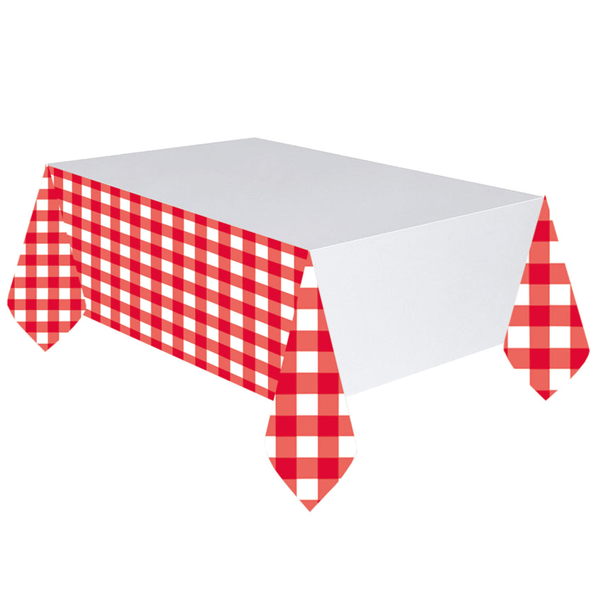 Nappe à carreaux rouges et blancs