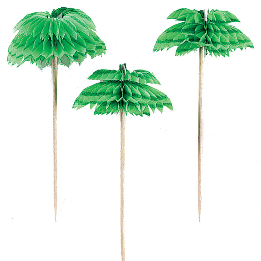 12 cure-dents décorés avec des palmiers