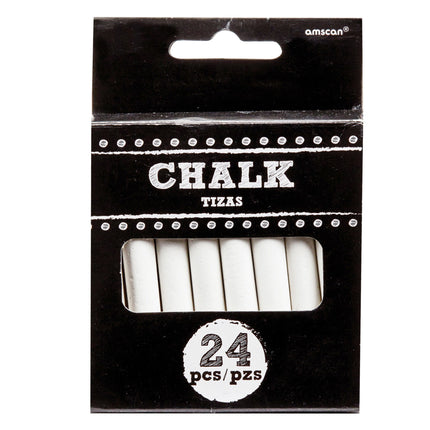 24 craies blanches pour tableau