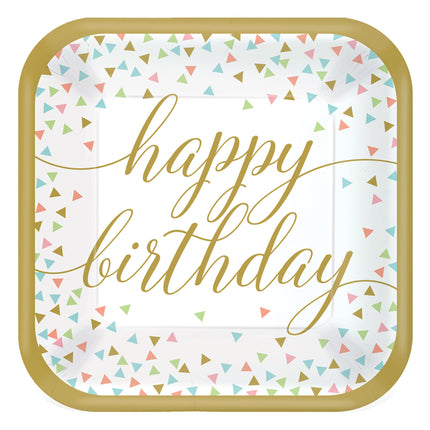 18 grandes assiettes happy birthday