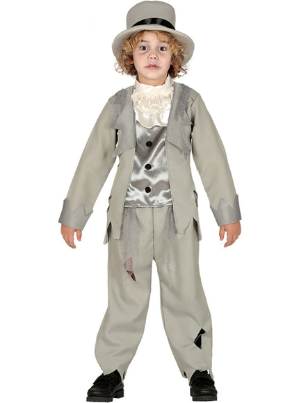 Déguisement marié Zombie gris enfant