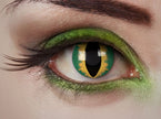 lentilles de contact vipère lézard alien vert jaune 1 jour