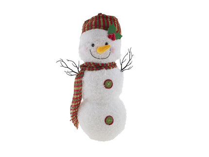 bonhomme de neige avec bonnet lumineux, sonore et motorisé 56cm