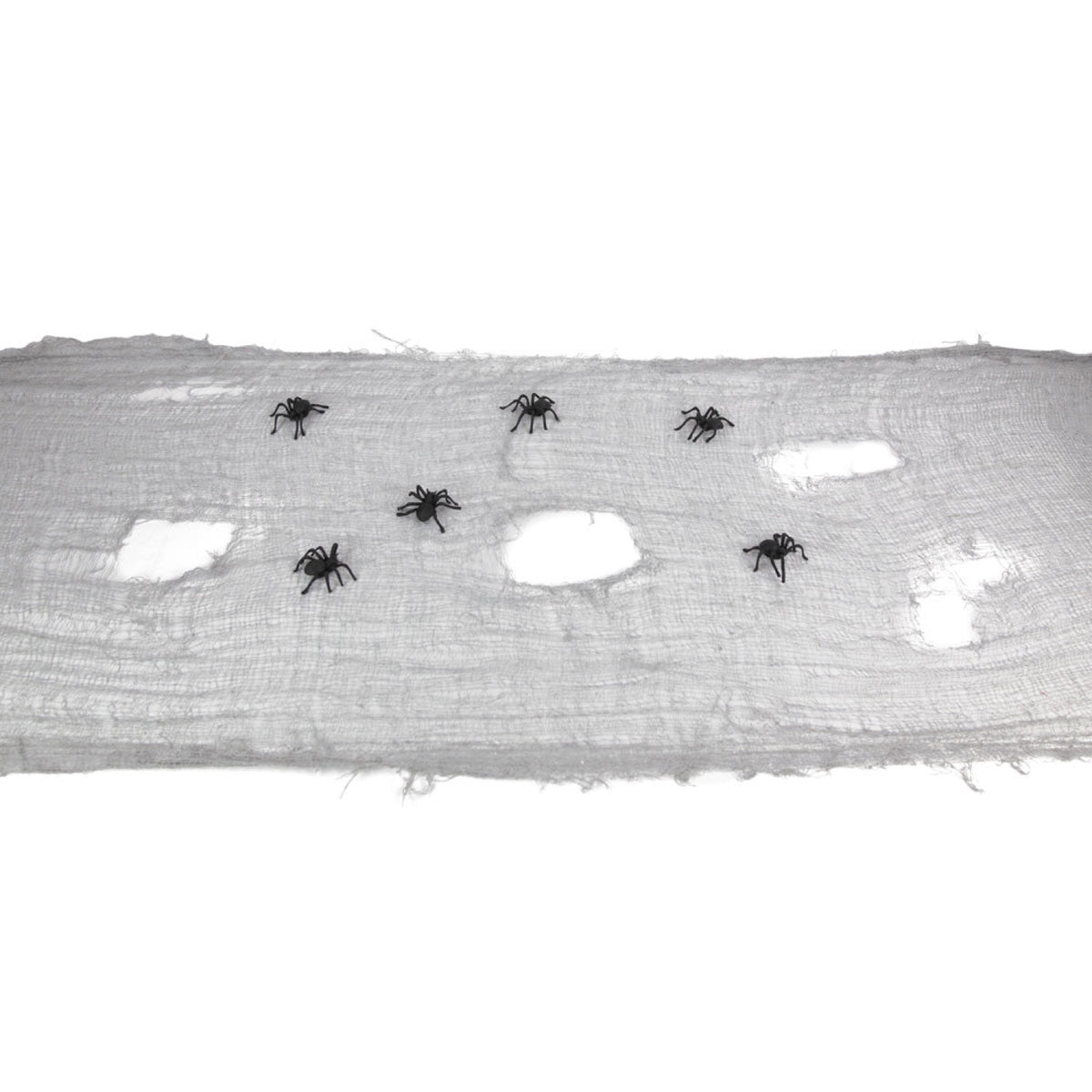 CHEMIN DE TABLE GRIS + 6 ARAIGNEES