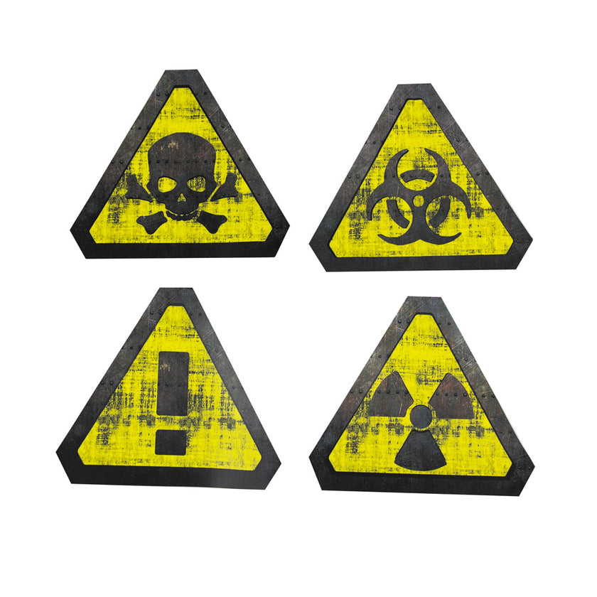 STICKERS WARNING X 4