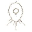 SET COLLIER + BRACELET TETE DE MORT