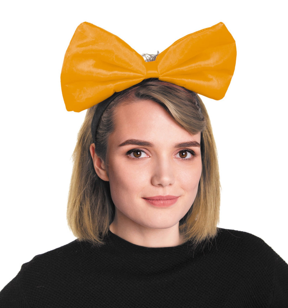 SERRE TETE NOEUD ORANGE FLUO