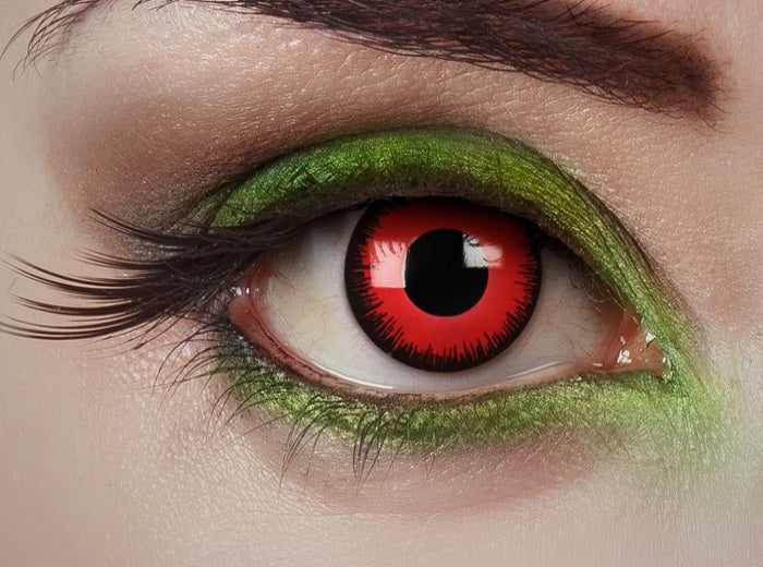 lentilles de contact loup garou vampire rouge noir 1 jour