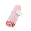 CHEMIN DE TABLE GAZE DE COTON ROSE BLUSH 300X30CM