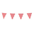 GUIRLANDE GUINGUETTE EN TISSU VICHY ET GALON VINTAGE 3M