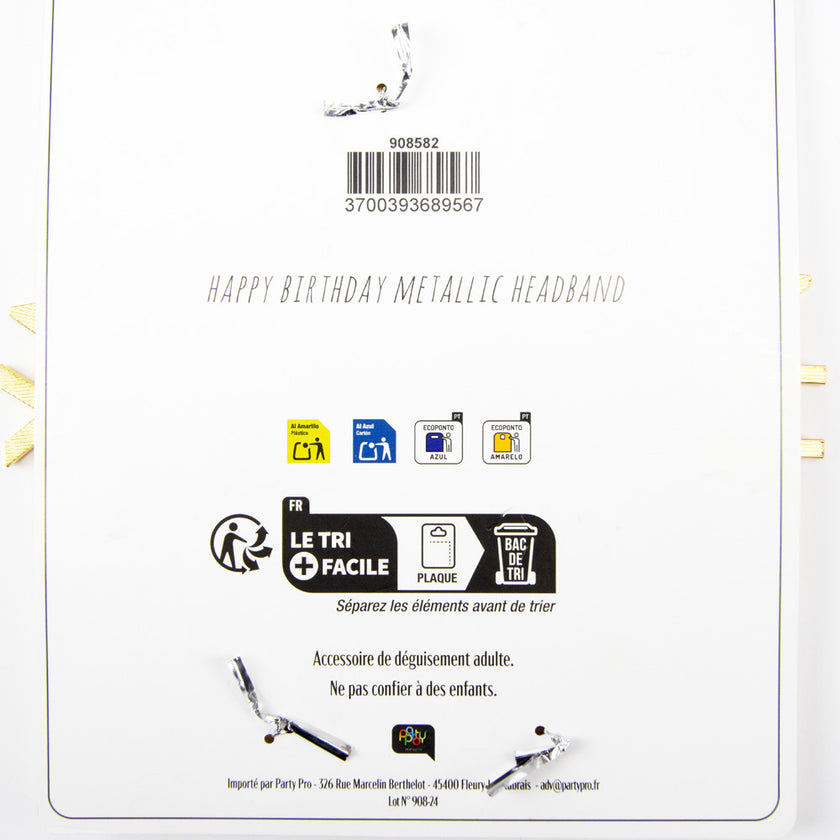 Serre tete happy birthday multi 3