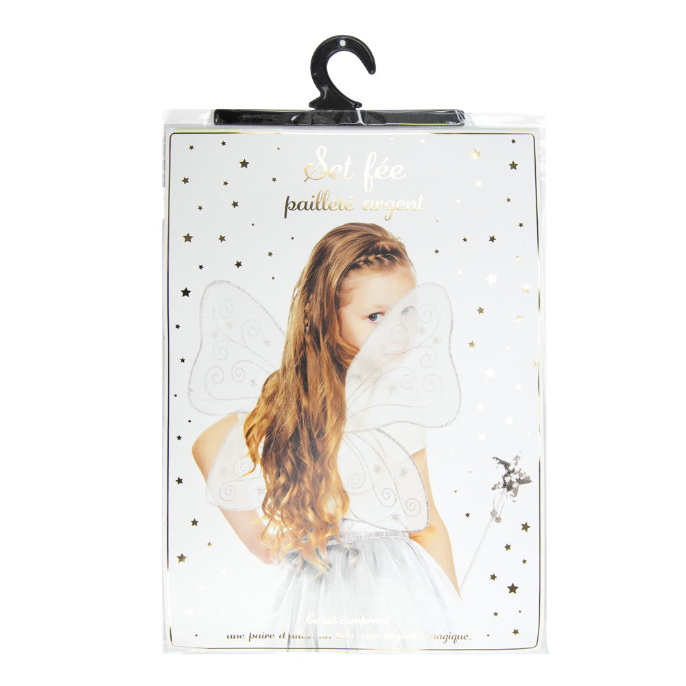 SET FEE PAILLETTE ARGENT ENFANT