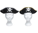 chapeau tricorne feutrine tête de mort