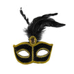 MASQUE VENITIEN NOIR AVEC PLUMES