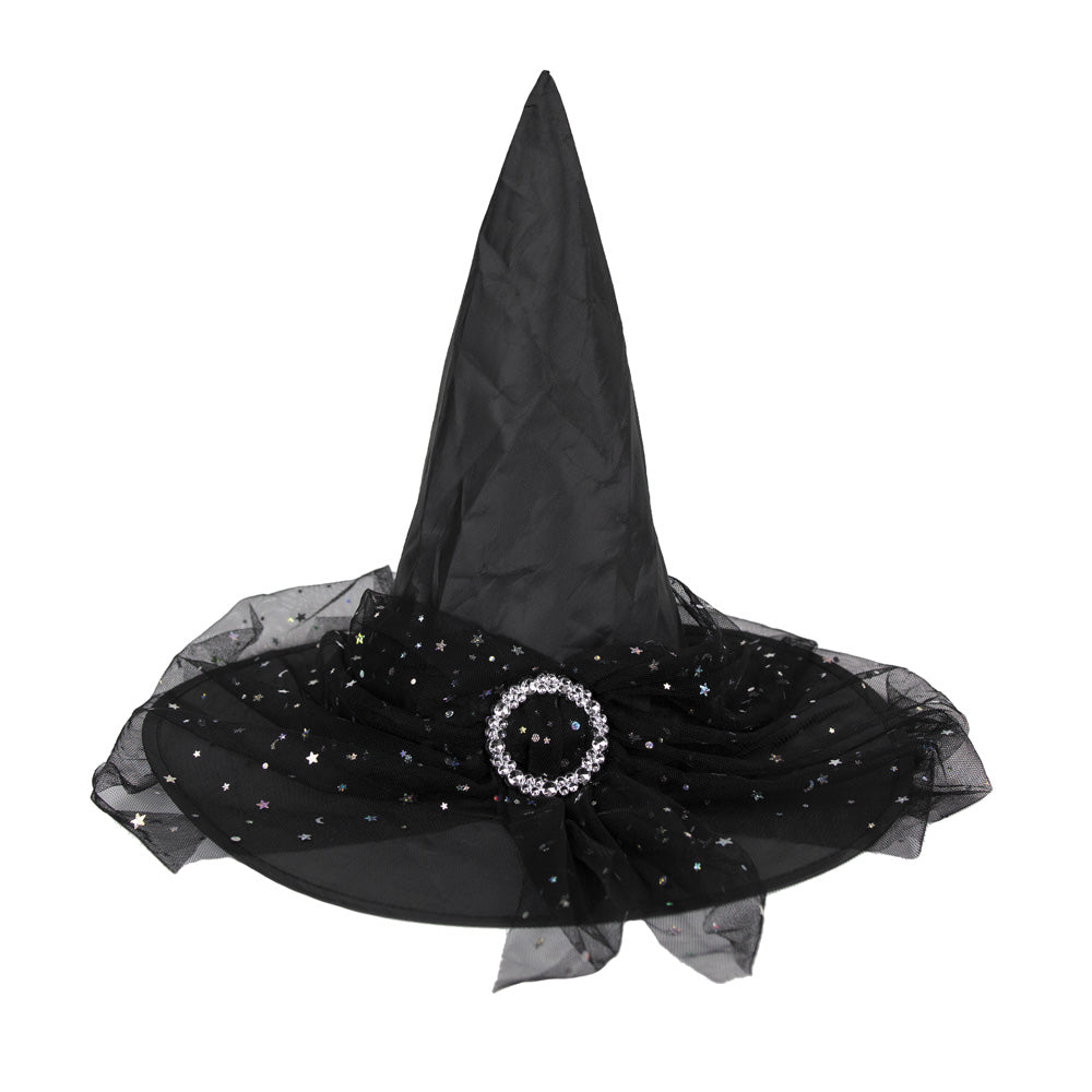 CHAPEAU SORCIERE AVEC BROCHE