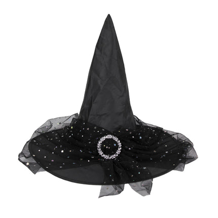 CHAPEAU SORCIERE AVEC BROCHE