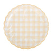 ASSIETTES FESTONNEES VICHY PASTEL 4 COUL ASS  23CM X 8