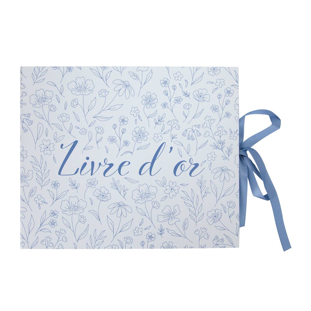 LIVRE D'OR FLEUR BLEUE
