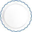 ASSIETTES FESTONNEES FLEUR BLEUE  XXL 30.5CM  X 8