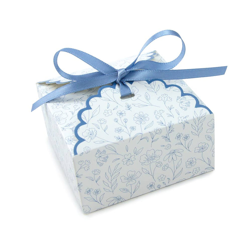 PETITES BOITES A FESTONS FLEUR BLEUE X 8