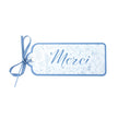 ETIQUETTES CADEAUX FLEUR BLEUE X 10
