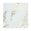 SERVIETTES FESTONNEES 33X33CM FOUGERE WHITE X 16