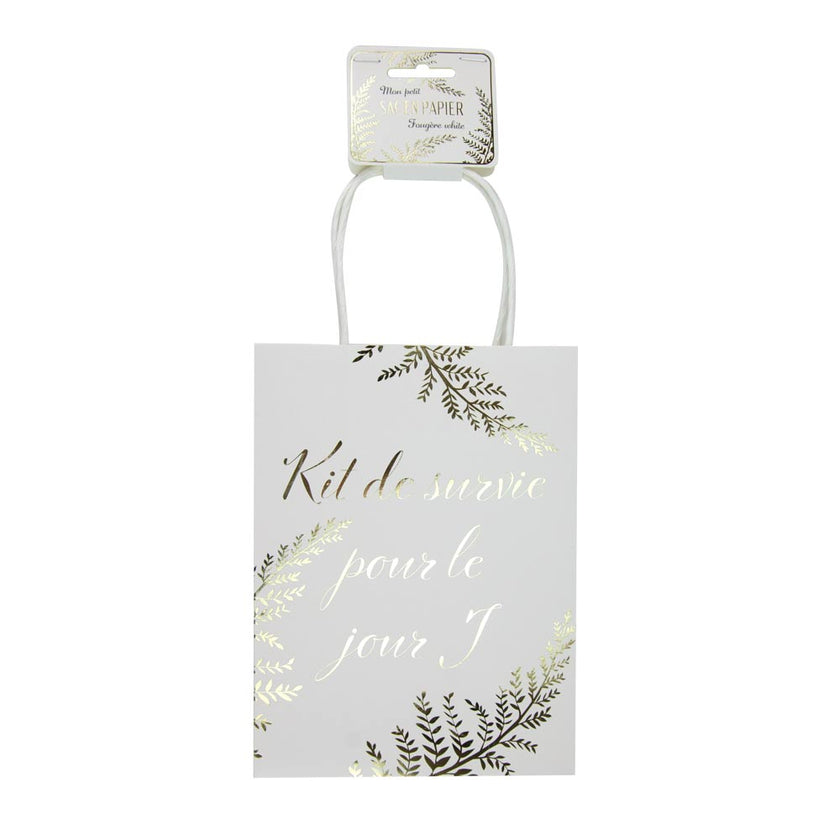 SAC PAPIER SURVIE JOUR J FOUGERE WHITE