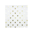 SERVIETTES COEURS DORES X 16