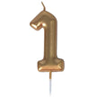 Bougie chiffre 1 doree 1