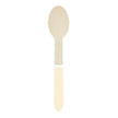 PETITES CUILLERES EN BOIS JAUNE PASTEL X 8