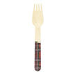 PETITES FOURCHETTES EN BOIS TARTAN X 8