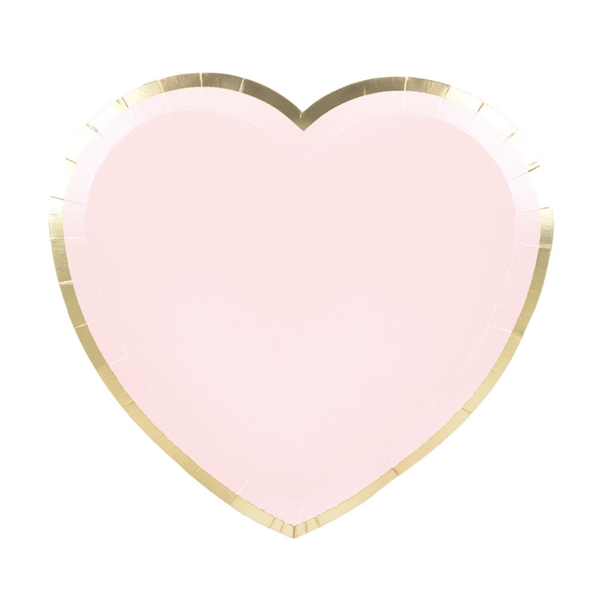 Assiettes coeur rose pastel et or 19cm  x 8