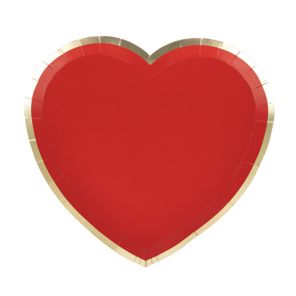 Assiettes coeur rouge et or 19cm  x 8