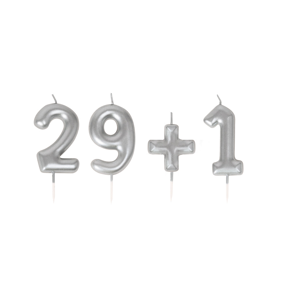 Set de bougies argentees 29+1 1