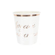 GOBELETS 200ML JOYEUX ANNIVERSAIRE ROSE GOLD X 8