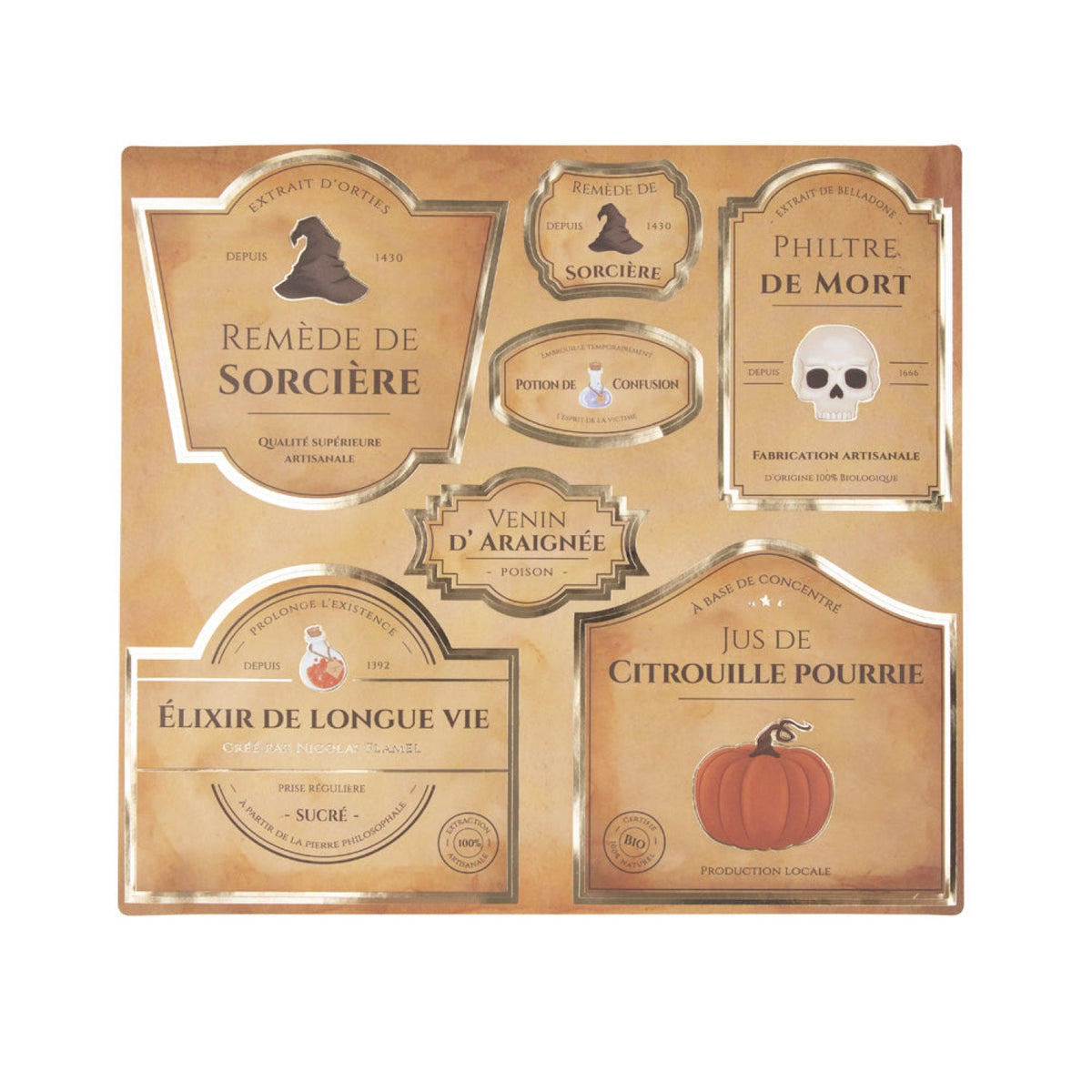 DECORATIONS POUR BOUTEILLES APPRENTI SORCIER X 14PCS