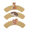 CUPCAKE WRAPPERS WOODLAND X 6