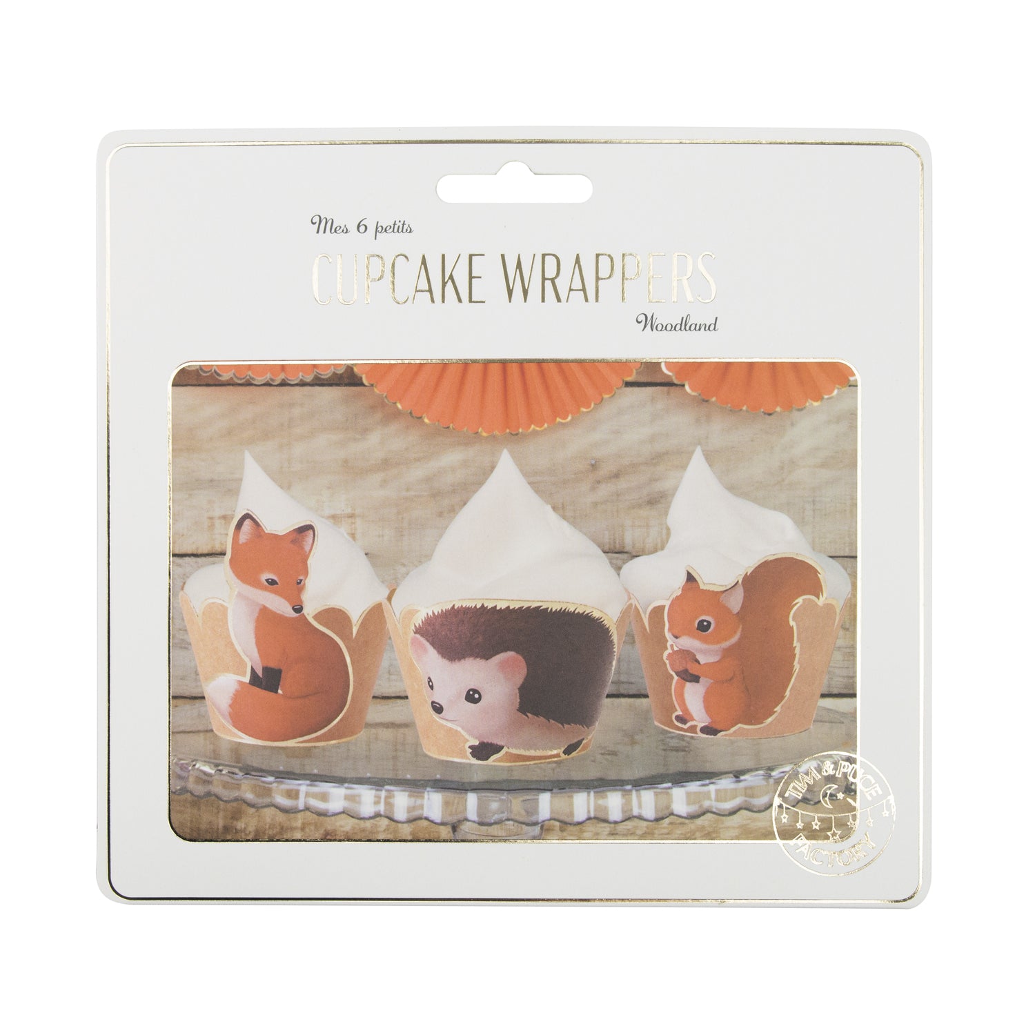 CUPCAKE WRAPPERS WOODLAND X 6