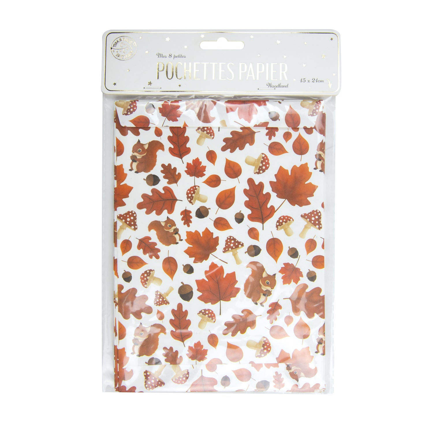 POCHETTES PAPIER WOODLAND X 8PCS