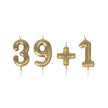 Set de bougies dorees 39+1 1