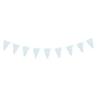 GUIRLANDE FANIONS FESTONNES BLEU PASTEL ET OR 3M