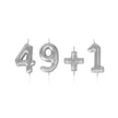 Set de bougies argentees 49+1 1