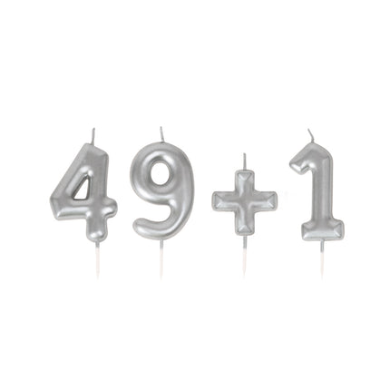 Set de bougies argentees 49+1 1