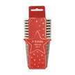 GOBELETS FESTONNES 200ML TARTAN ET OR X 8