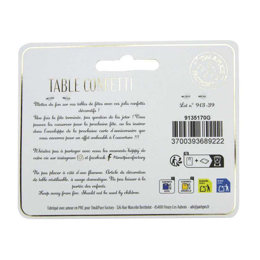 Confettis de table 70 ans dores 2