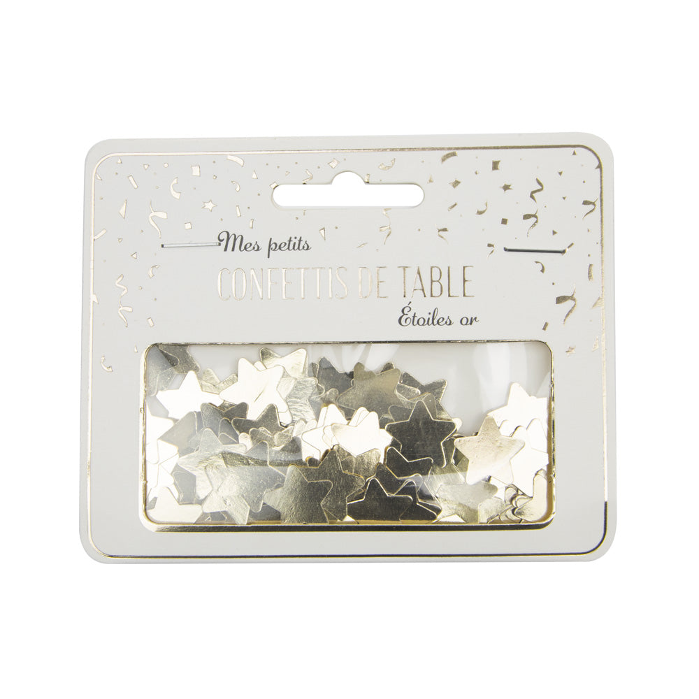 CONFETTIS DE TABLE ÉTOILES OR