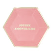 ASSIETTES MULTI JOYEUX ANNIVERSAIRE X8