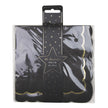 SERVIETTES FESTONNEES 33X33CM NOIRES ET OR X 16