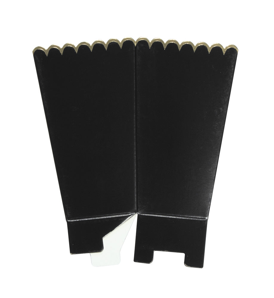 BOITES A POP-CORN NOIRE ET OR X 8