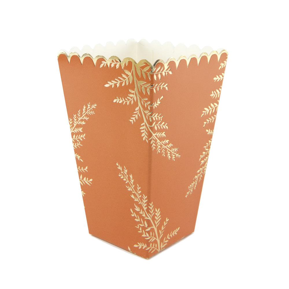 BOITES A POP-CORN FOUGERE TERRACOTTA X 8